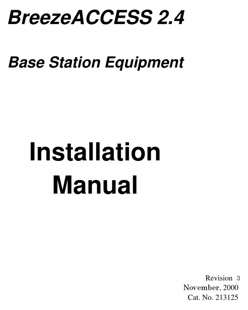 BreezeCOM BreezeACCESS 2.4 installation manual