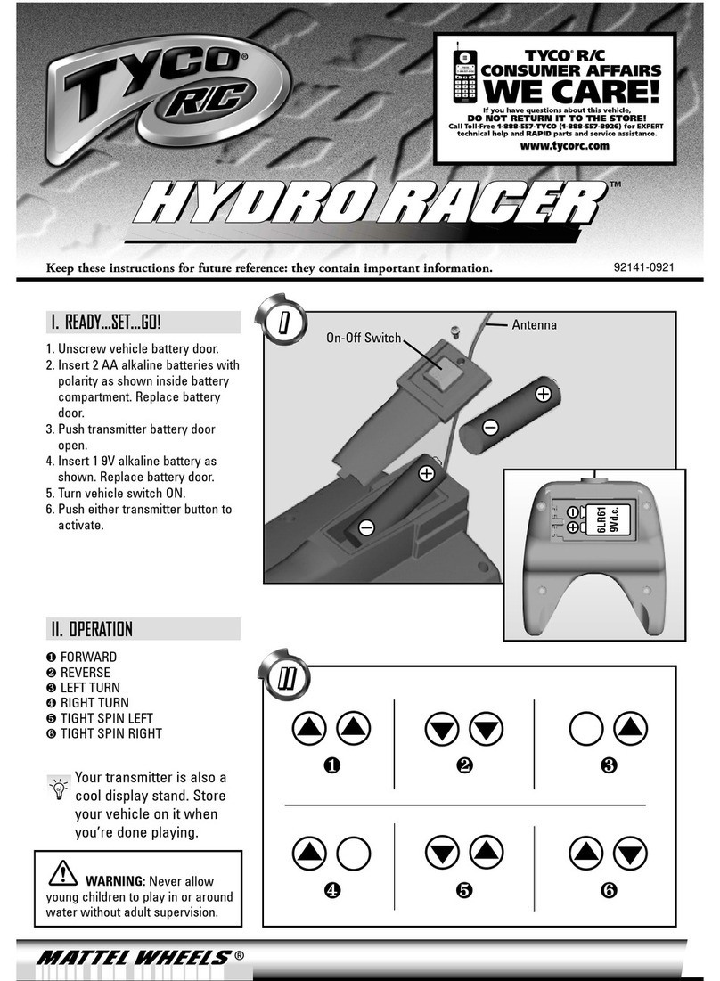 Tyco R/C HYDRO RACER instruction manual