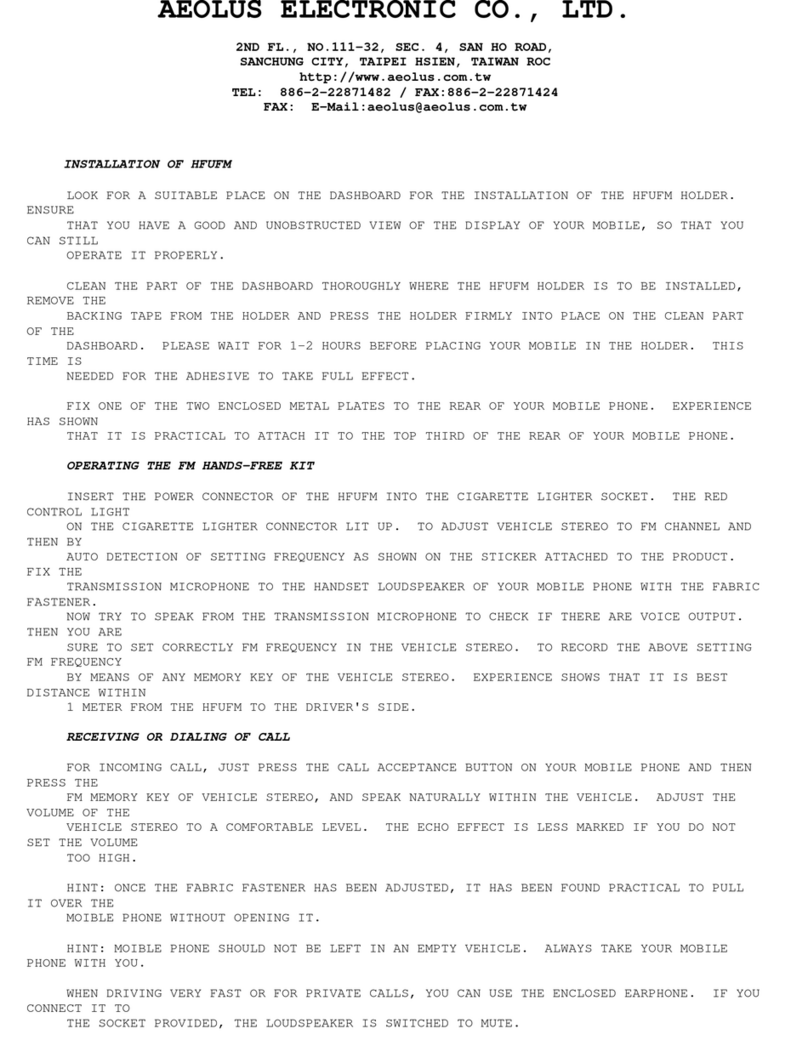 aeolus HFUFM user manual