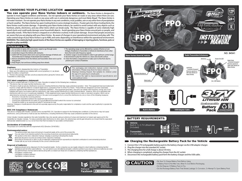 KidzTech Nano Vortex instruction manual