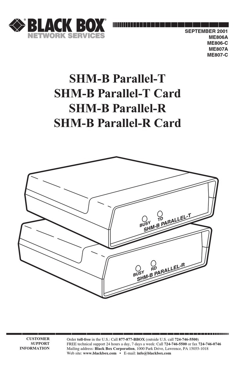 Black Box ME806A User manual