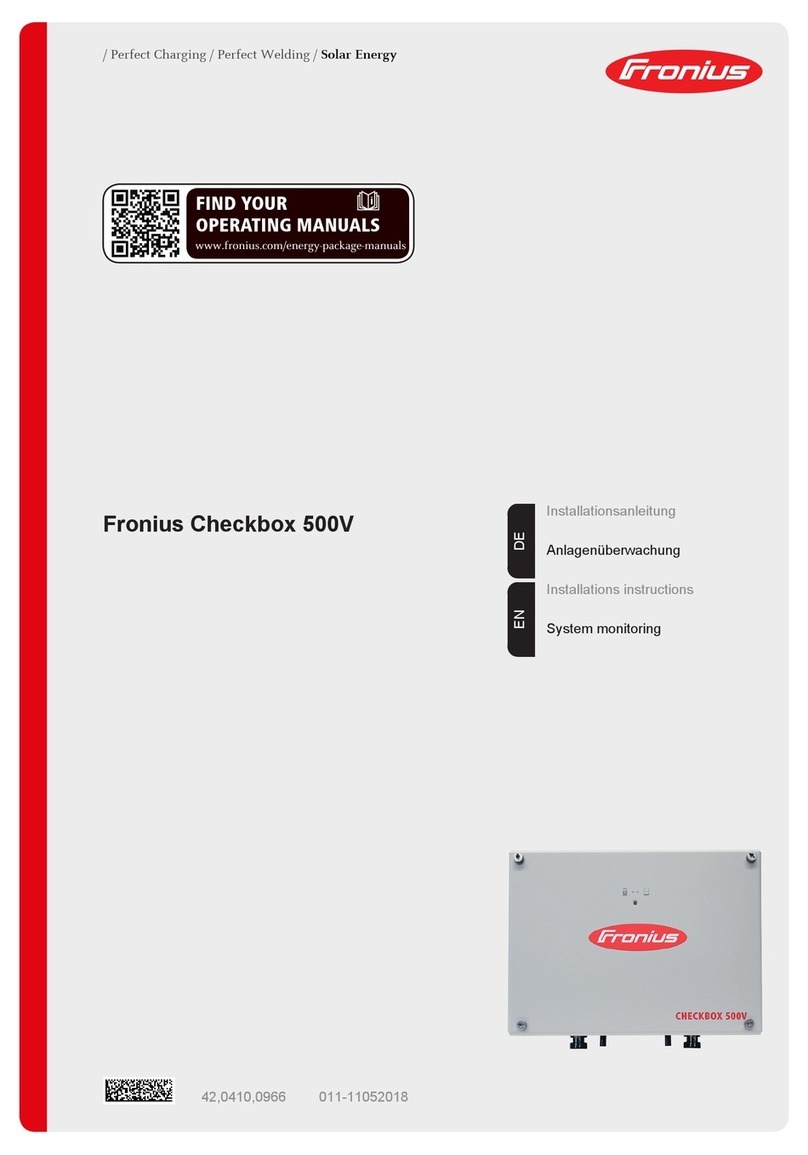 FRO­NIUS Checkbox 500V installation instructions