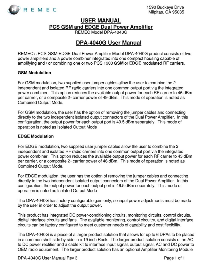 REMEC DPA-4040G user manual