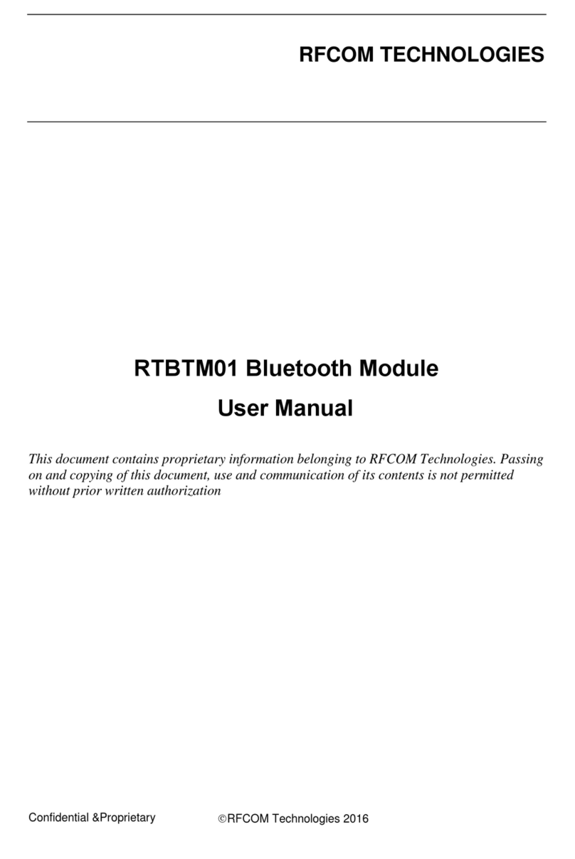 RFCOM TECHNOLOGIES RTBTM01 user manual