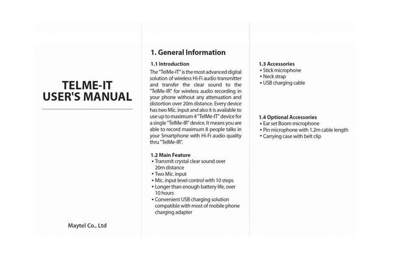 Maytel Co., Ltd Telme-It user manual
