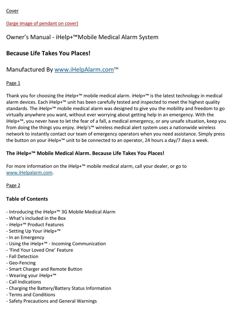 iHelp Alarm iHelp Plus owner's manual