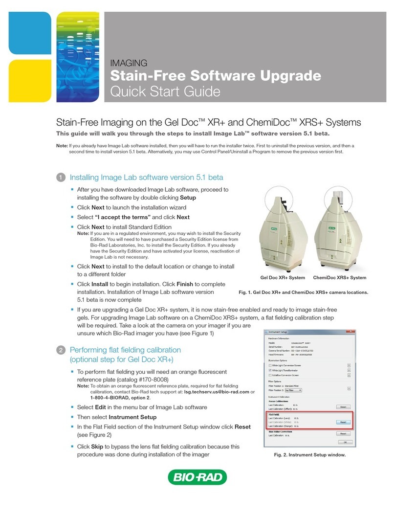 BIO RAD Gel Doc XR+ quick start guide