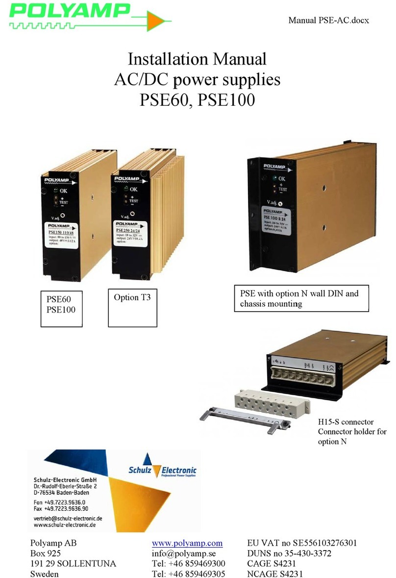 Polyamp PSE Series installation manual