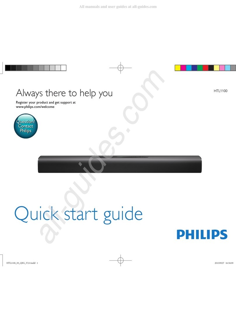 Philips HTL1100 quick start guide