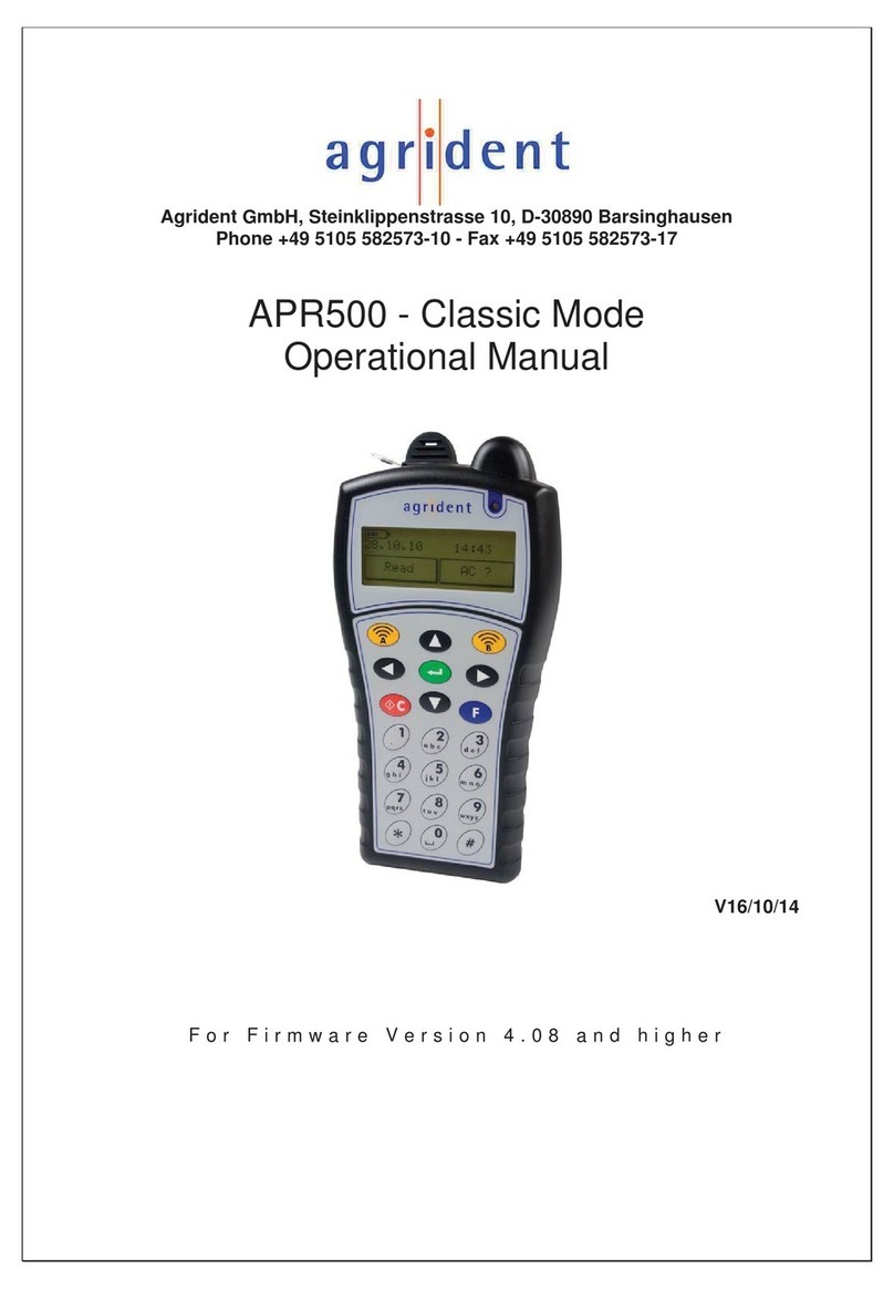 Agrident APR500 Operational manual