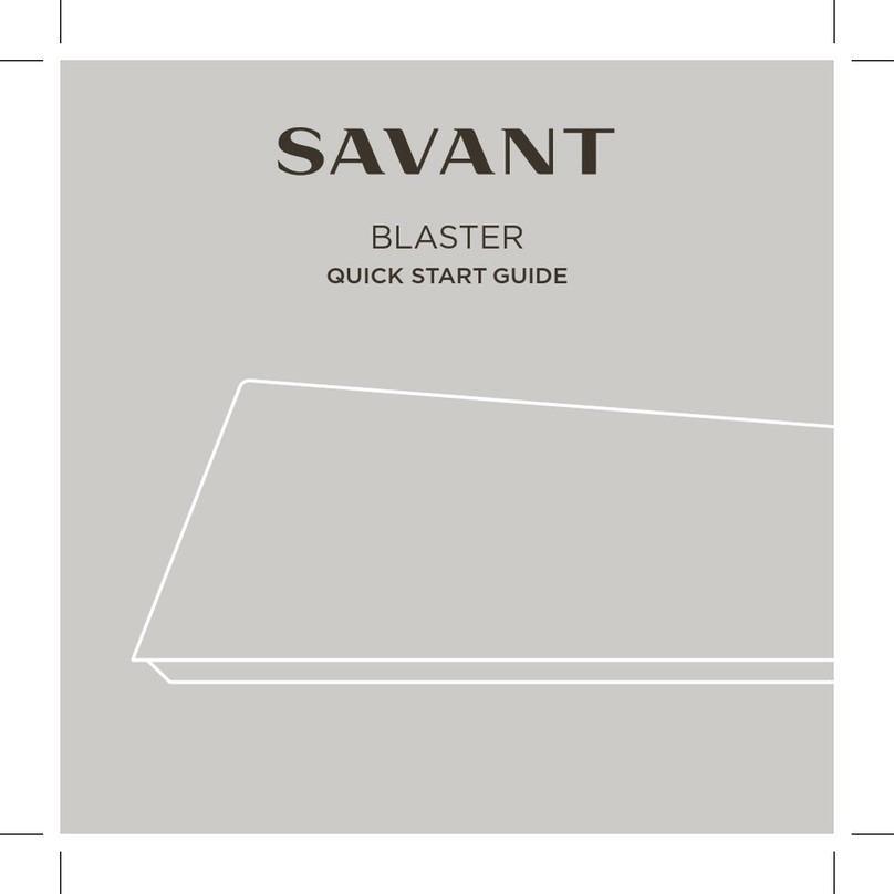 Savant BLASTER User manual