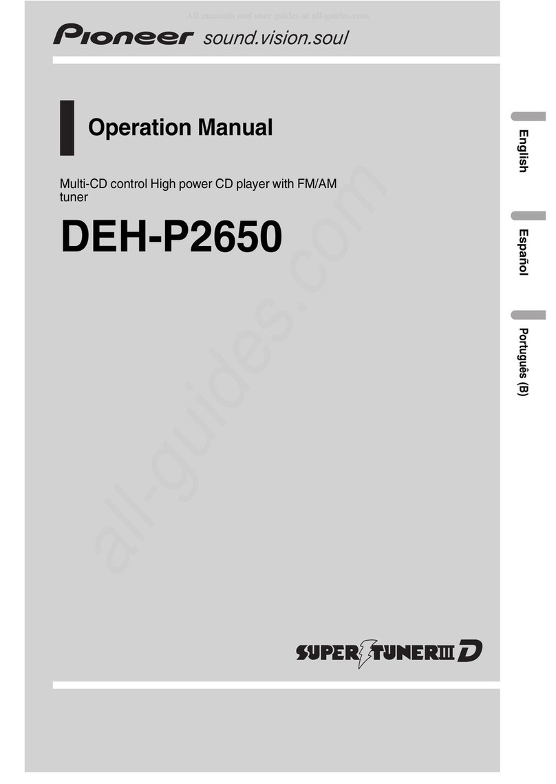 Pioneer SUPERTUNER III D DEH-P2650 User manual