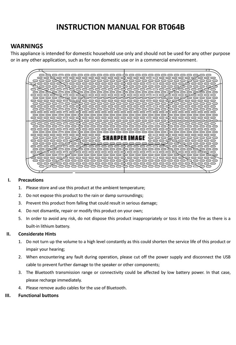 Sharper Image BT064B instruction manual