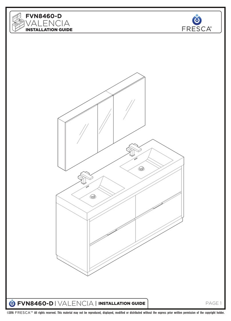 Fresca FVN8460-D VALENCIA installation guide Fresca FVN8460-D VALENCIA installation guide