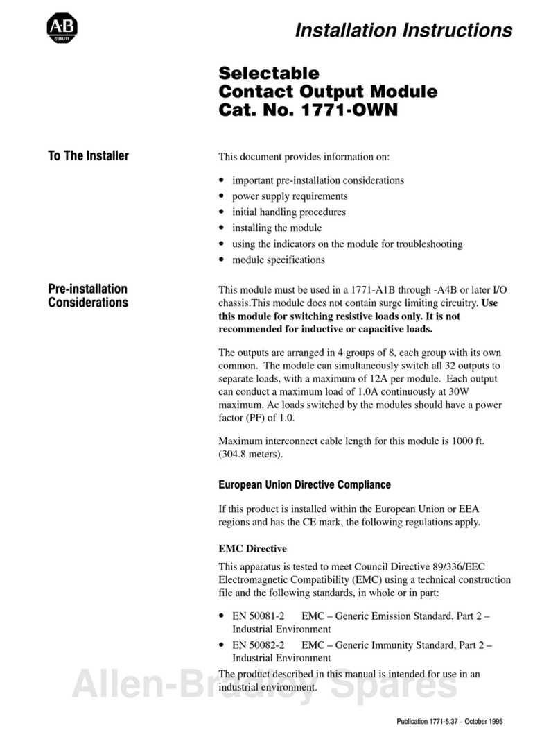 Allen-Bradley 1771-OWN User manual