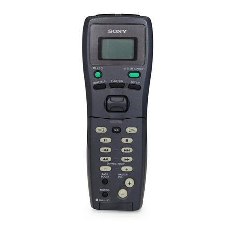 Sony Remote Commander User manual