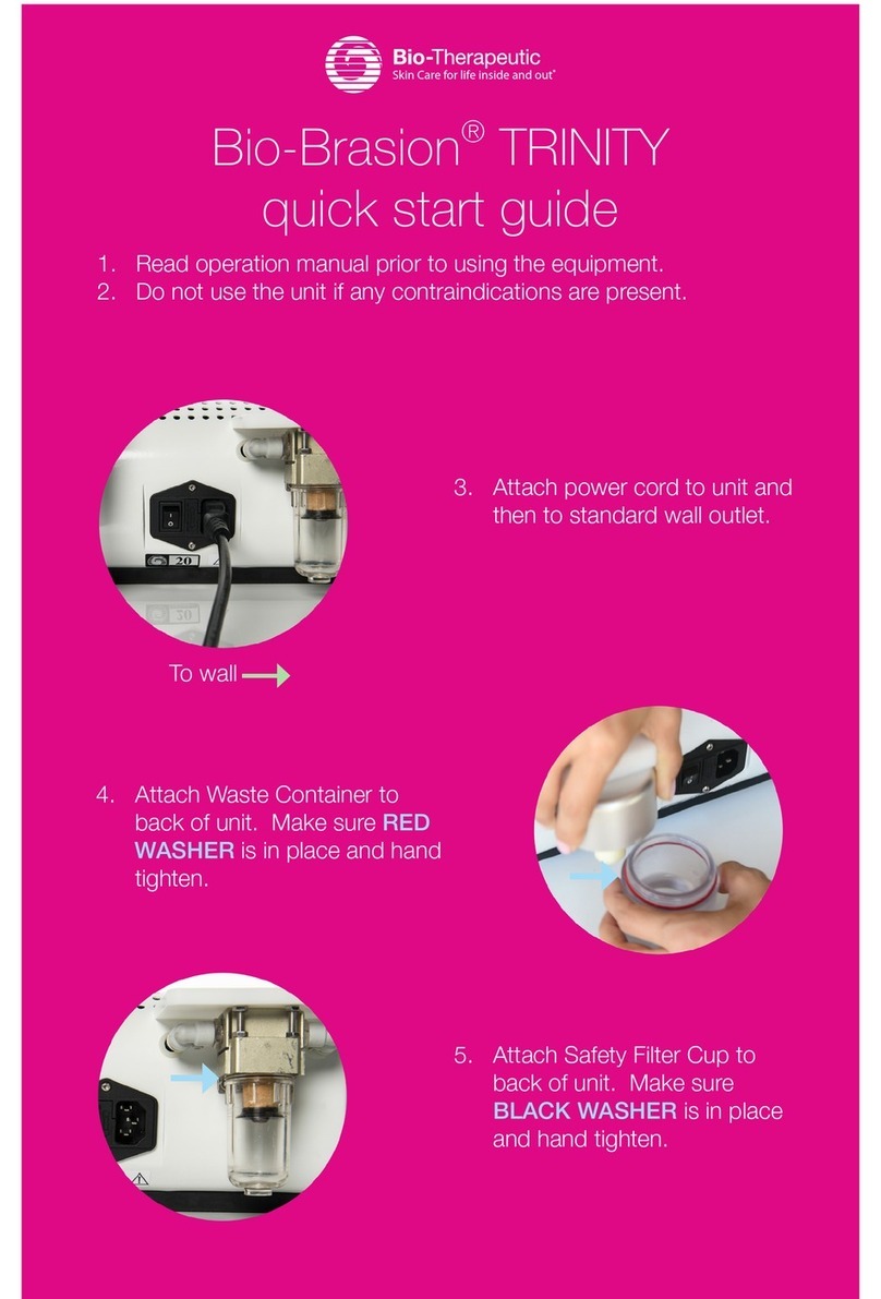 Bio-Therapeutic Bio-Brasion Trinity Quick start guides