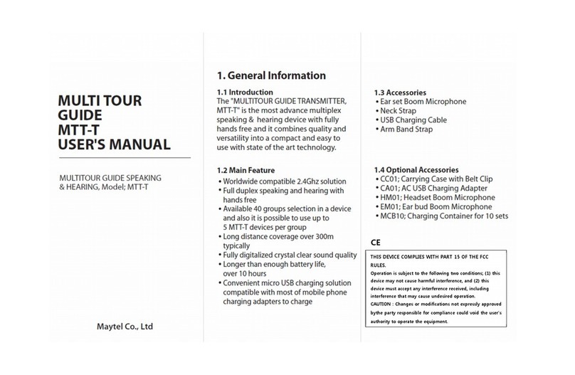 Maytel Co., Ltd Multitour Guide MTT-T user manual