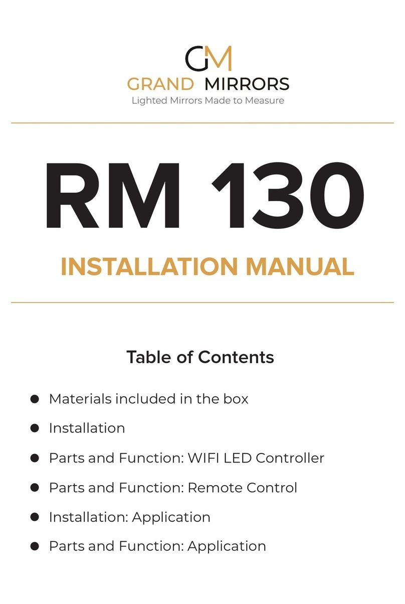 Grand Mirrors RM 130 installation manual