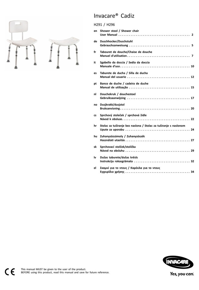 Invacare Cadiz H291 User manual