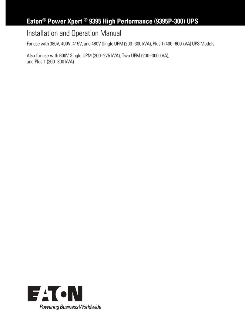 Eaton Power Xpert 9395 Installation and operation