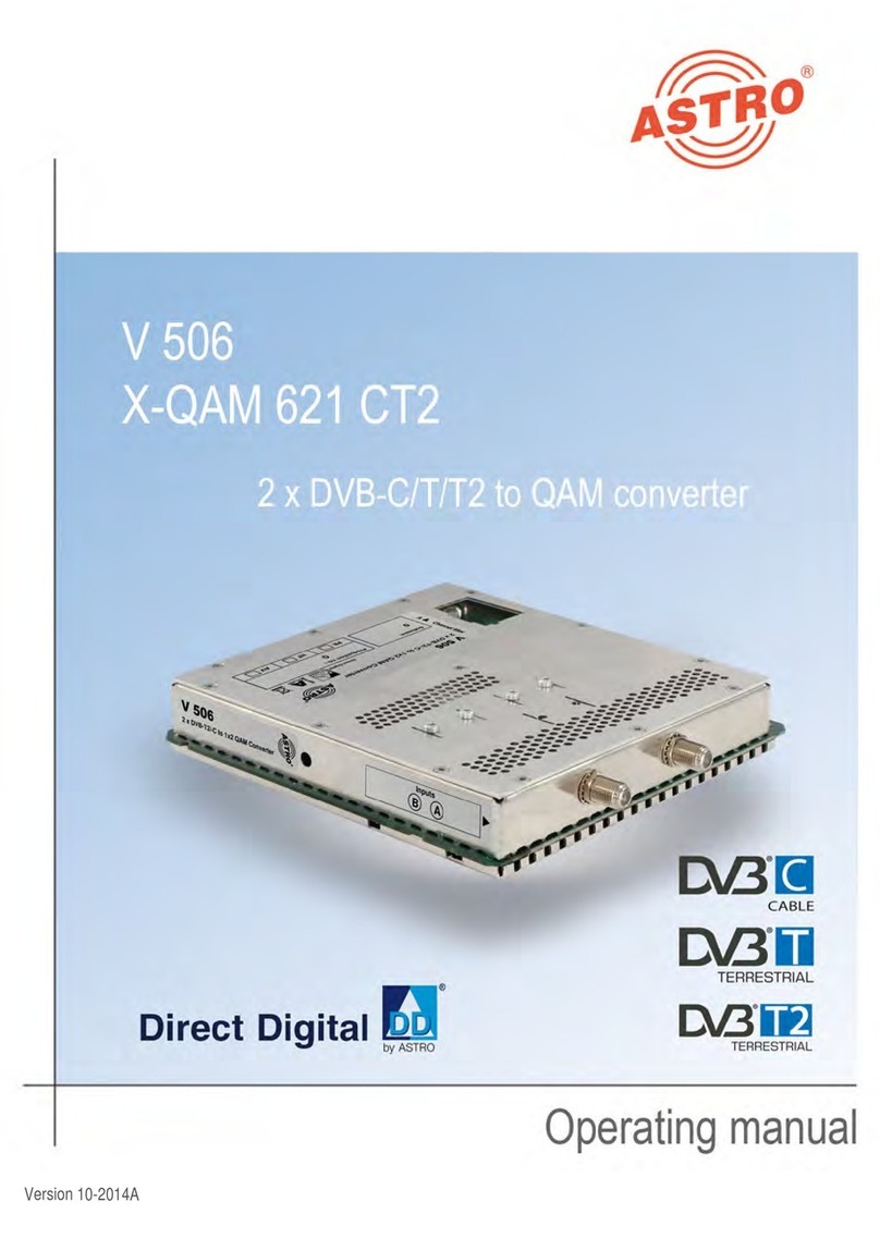 ASTRO V 506 X-QAM 621 CT2 operating manual