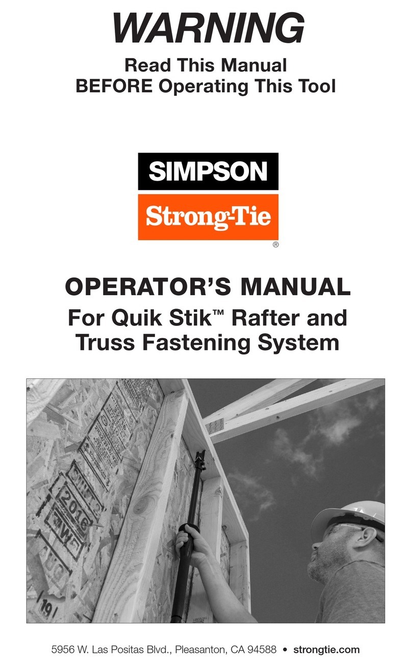 Simpson Strong-Tie Quik Stik Operator's manual
