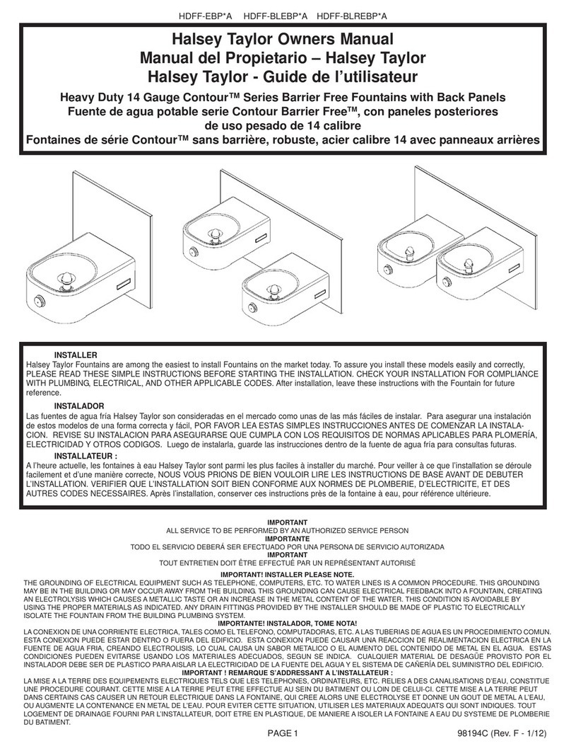 Halsey Taylor Contour Series User manual
