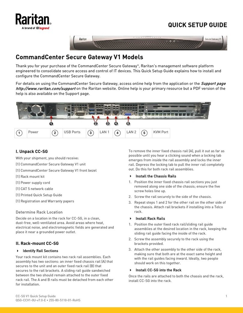 Raritan CommandCenter Secure Gateway CC-SG V1 User manual