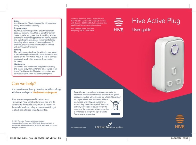 Hive Active Plug User manual