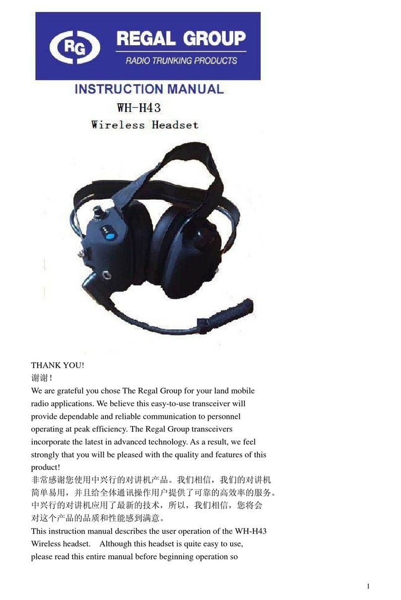 Regal Group WH-H43 instruction manual