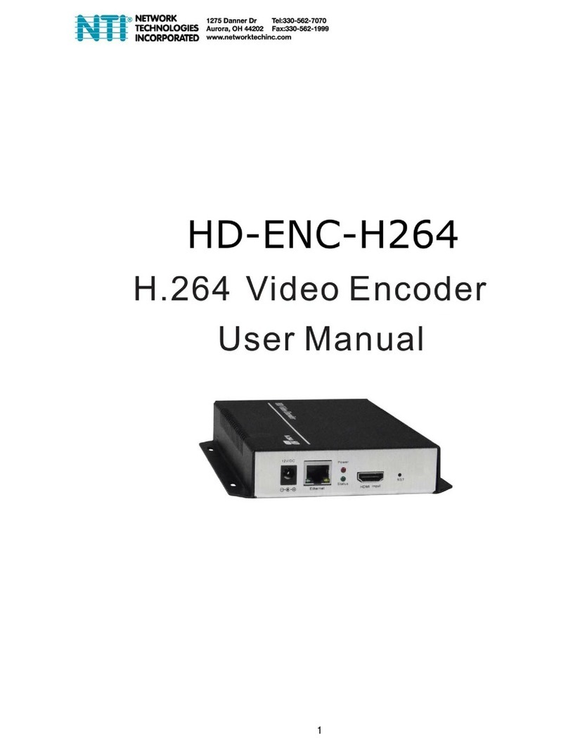 NTI HD-ENC-H264 User manual NTI HD-ENC-H264 User manual