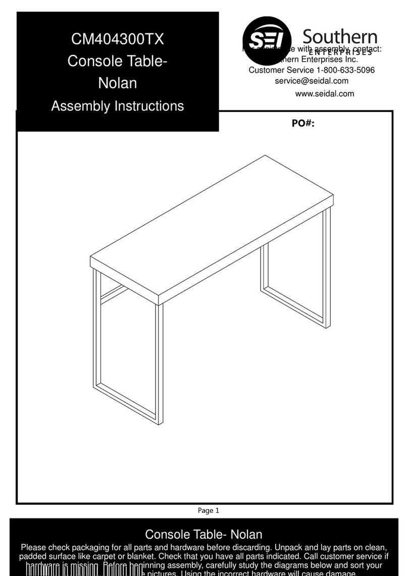 Southern Enterprises CM404300TX Assembly instructions Southern Enterprises CM404300TX Assembly instructions