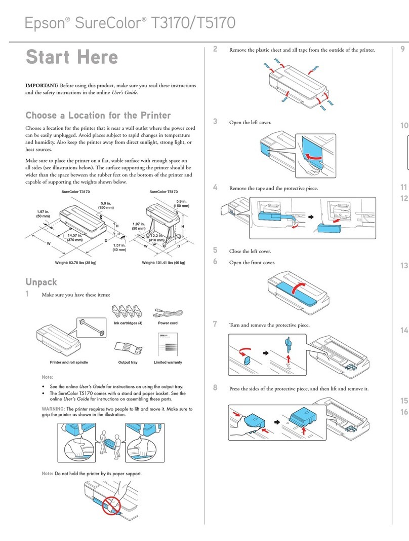 Epson SureColor T5170 User manual