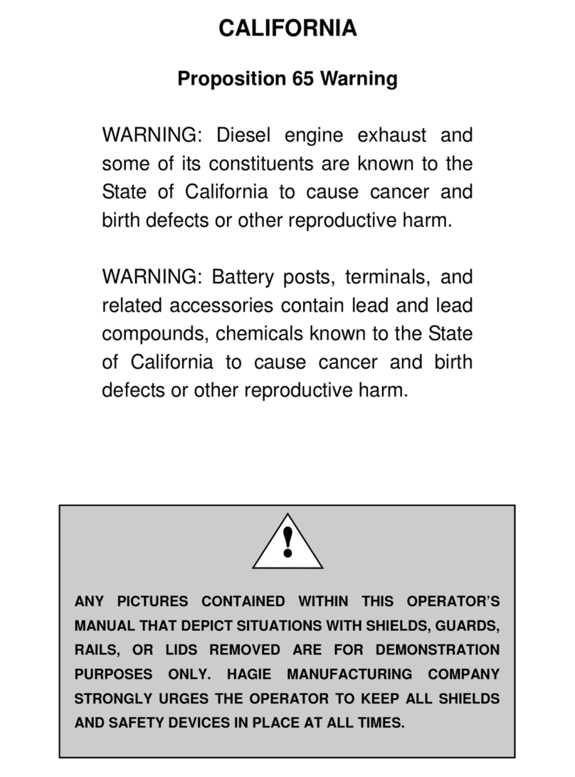 Hagie 2101 Operator's manual supplement
