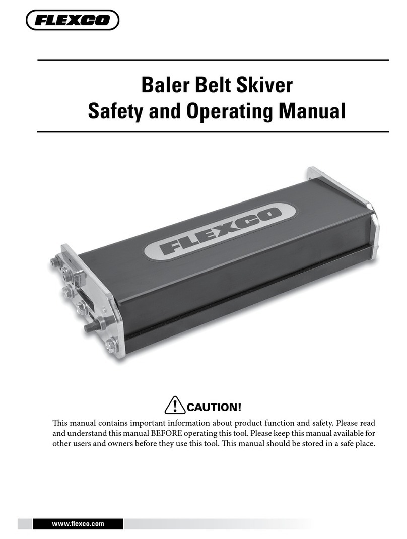 Flexco Baler Belt Skiver Safety and operating manual