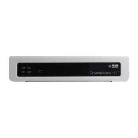 Rose electronics CrystalView HDT User manual Rose electronics CrystalView HDT User manual