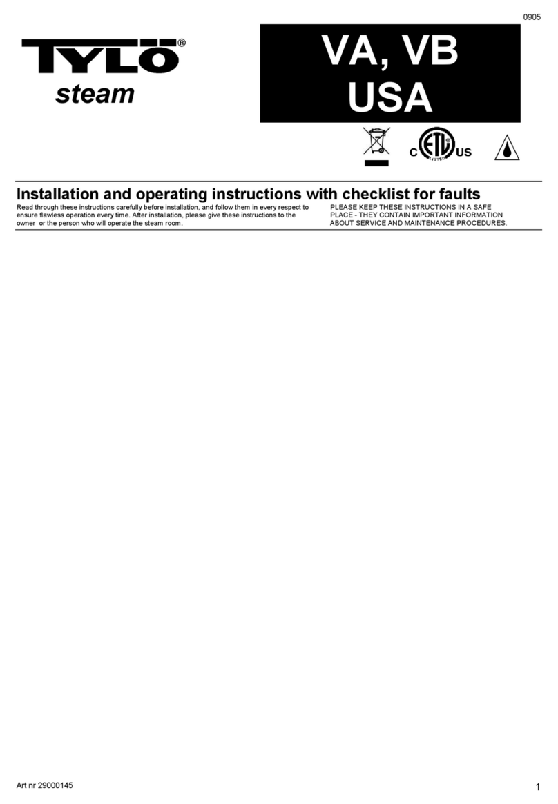 Tylo VA Installation and operating instructions