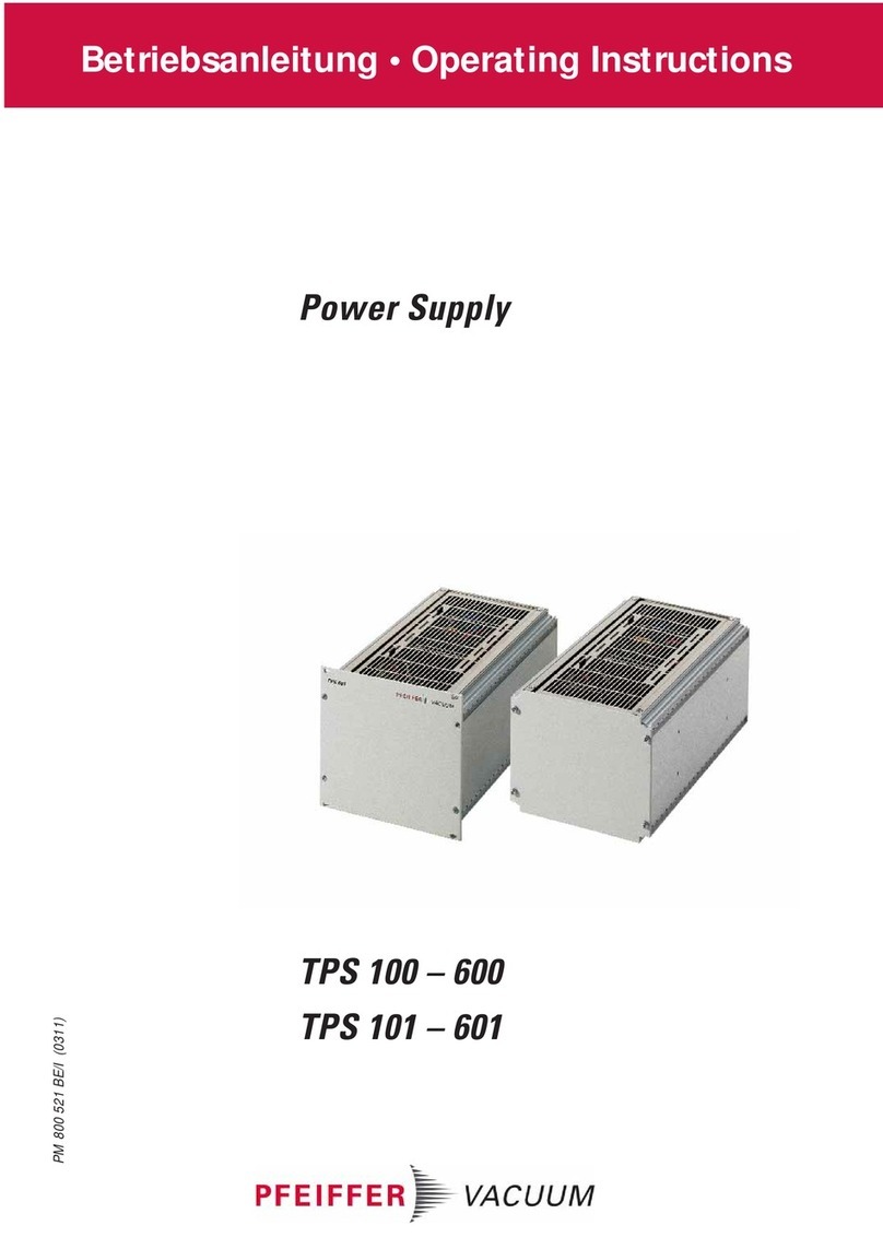 Pfeiffer Vacuum TPS 100 operating instructions