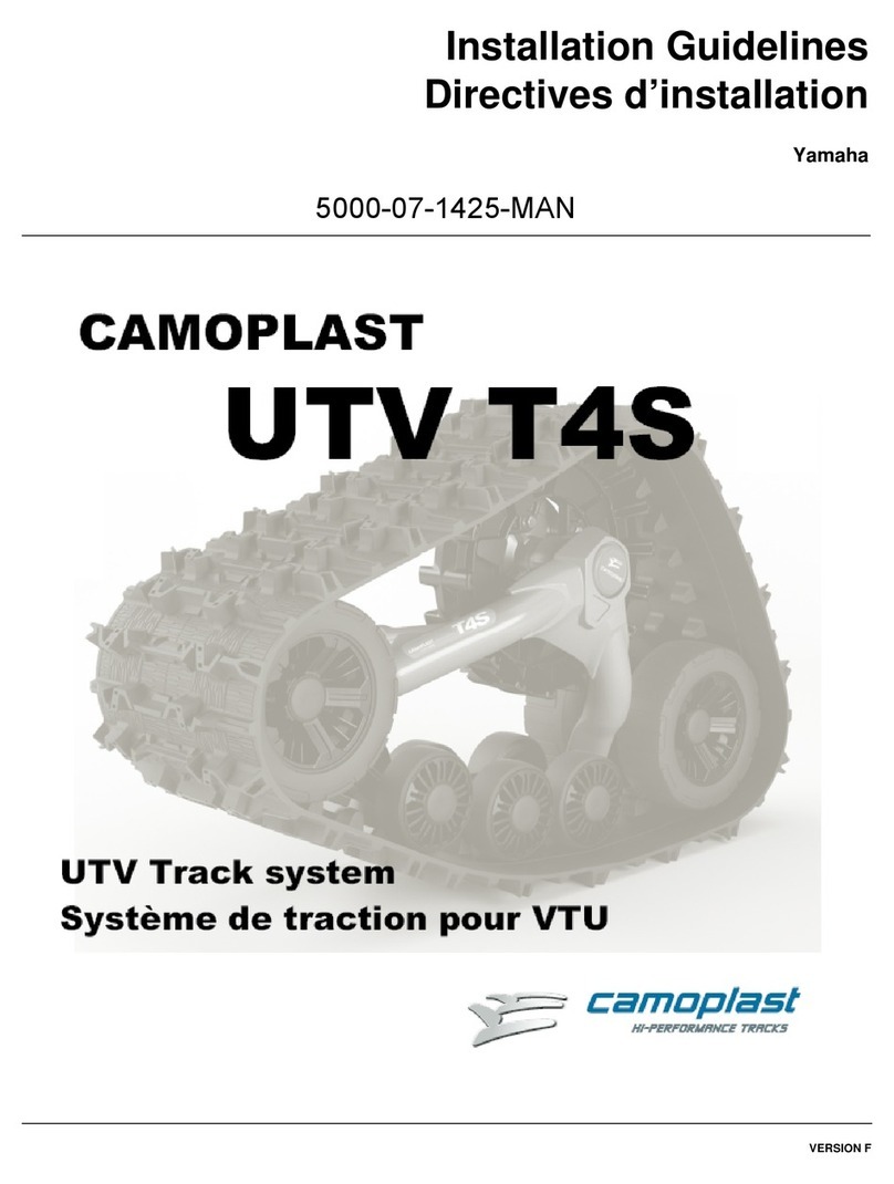 Camoplast Tatou UTV T4S Installation guidelines