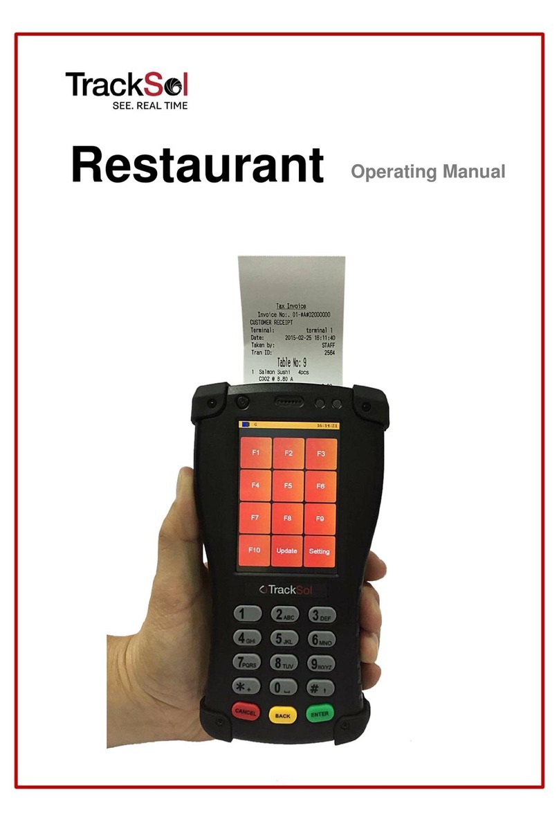 TrackSol Restaurant operating manual