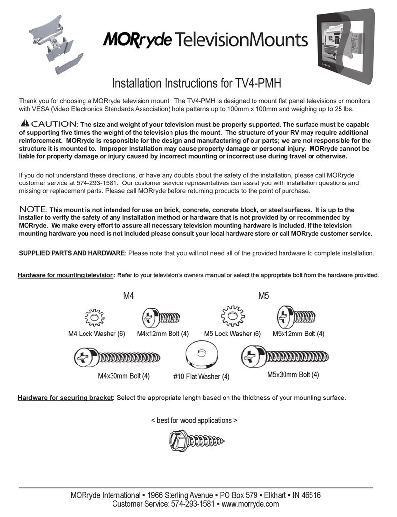 MORryde TV4-PMH installation instructions
