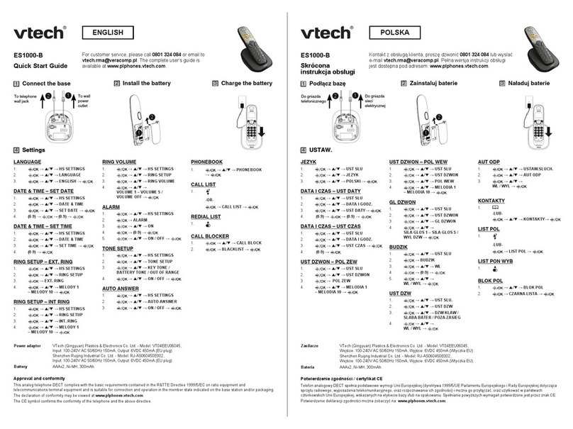 V-tech ES1000-B User manual