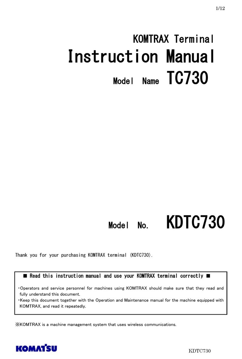 Komatsu KOMTRAX TC730 instruction manual
