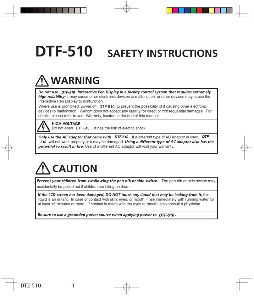 Wacom DTF-510 Installation instructions