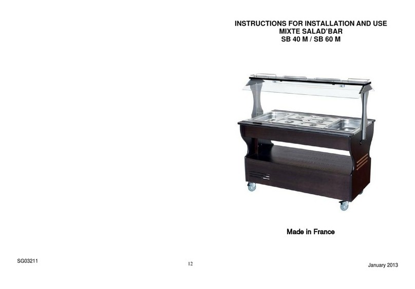 Roller Grill SB 40 M Instructions for installation and use