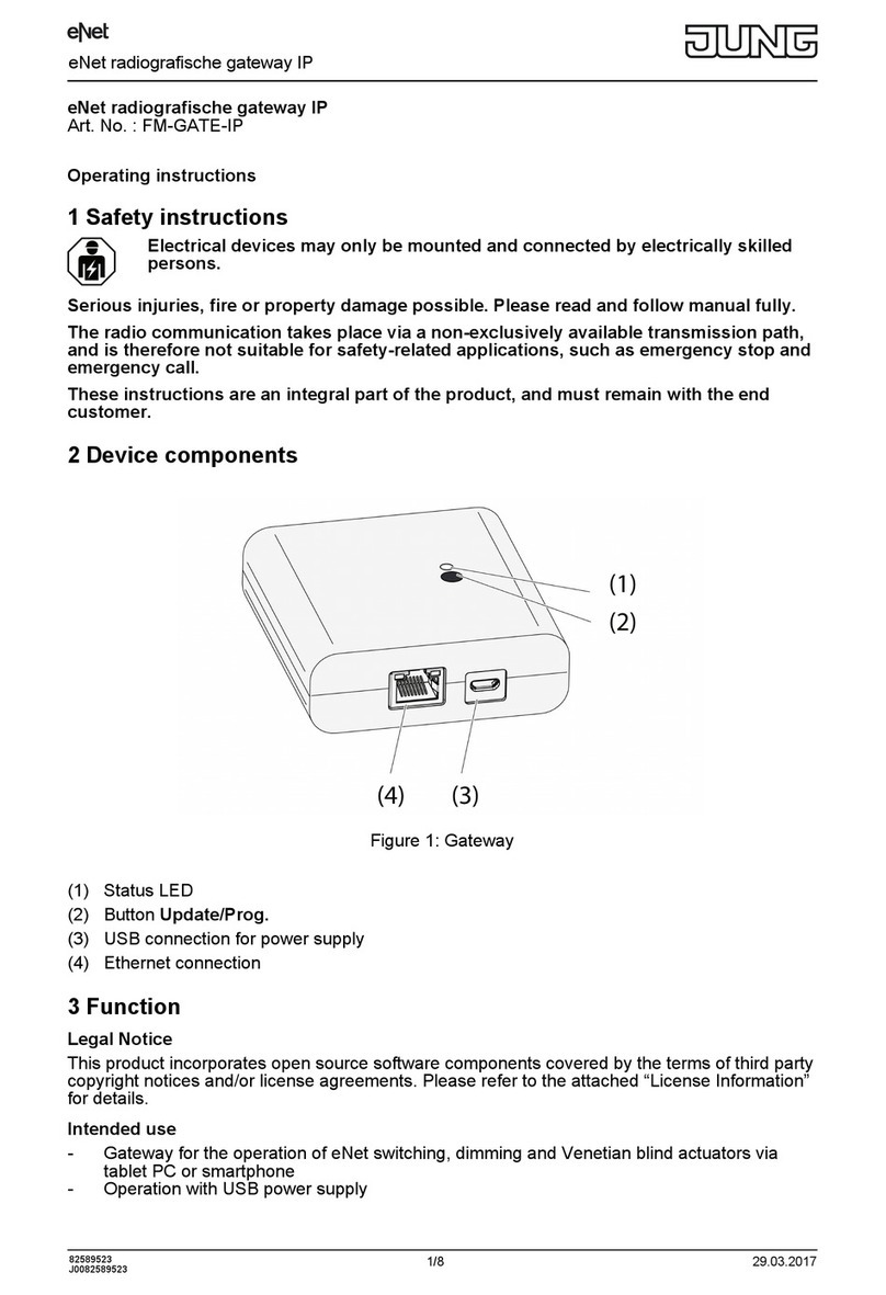 Jung eNet FM-GATE-IP operating instructions