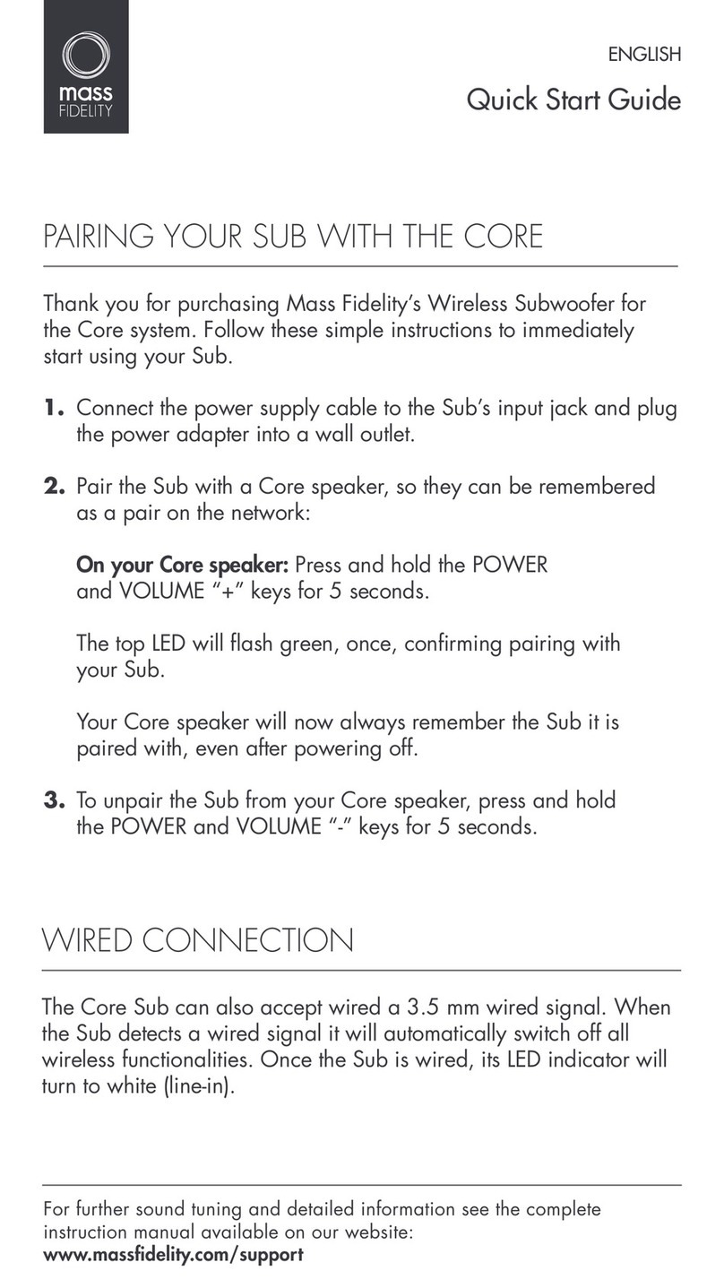 MASS FIDELITY Core Sub quick start guide