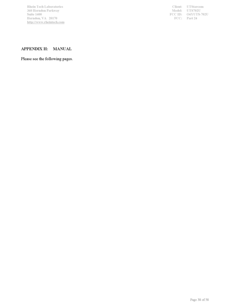UTStarcom UTS 702 U User manual