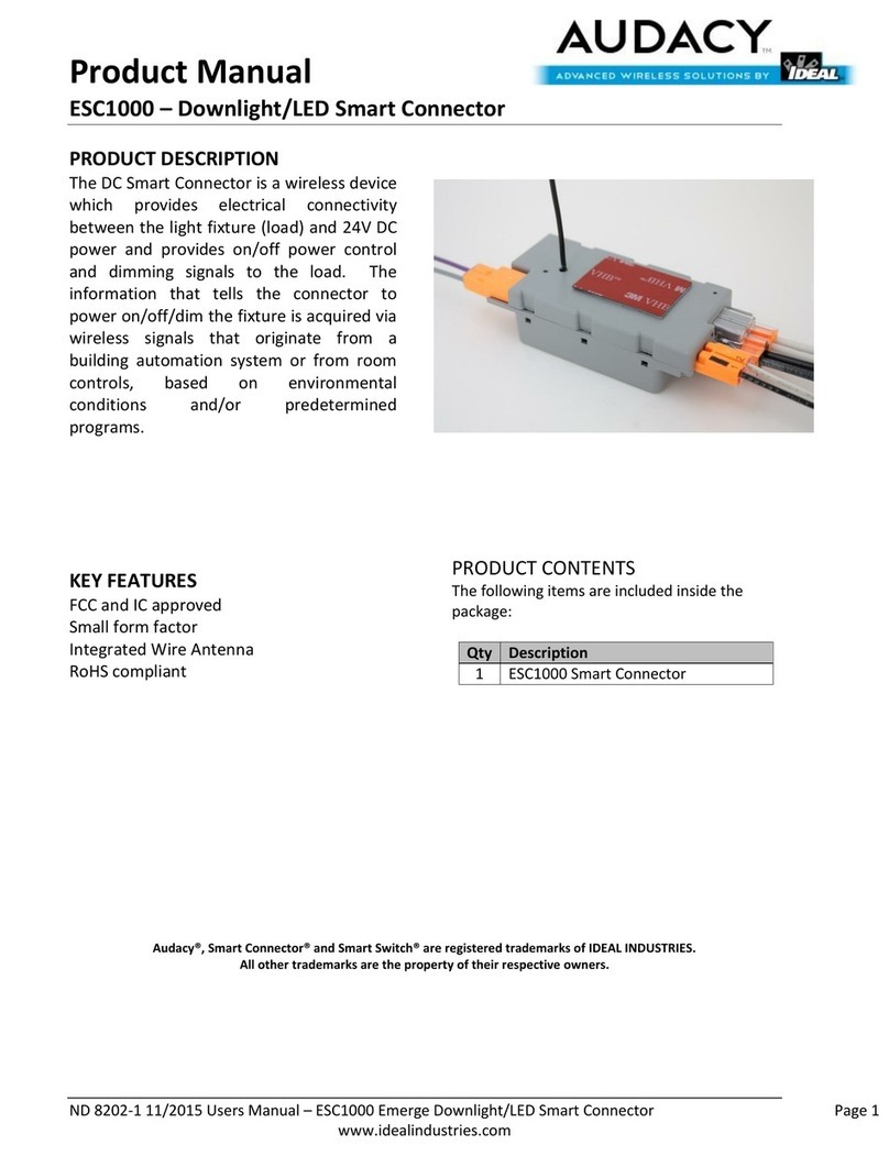Audacy ESC1000 product manual